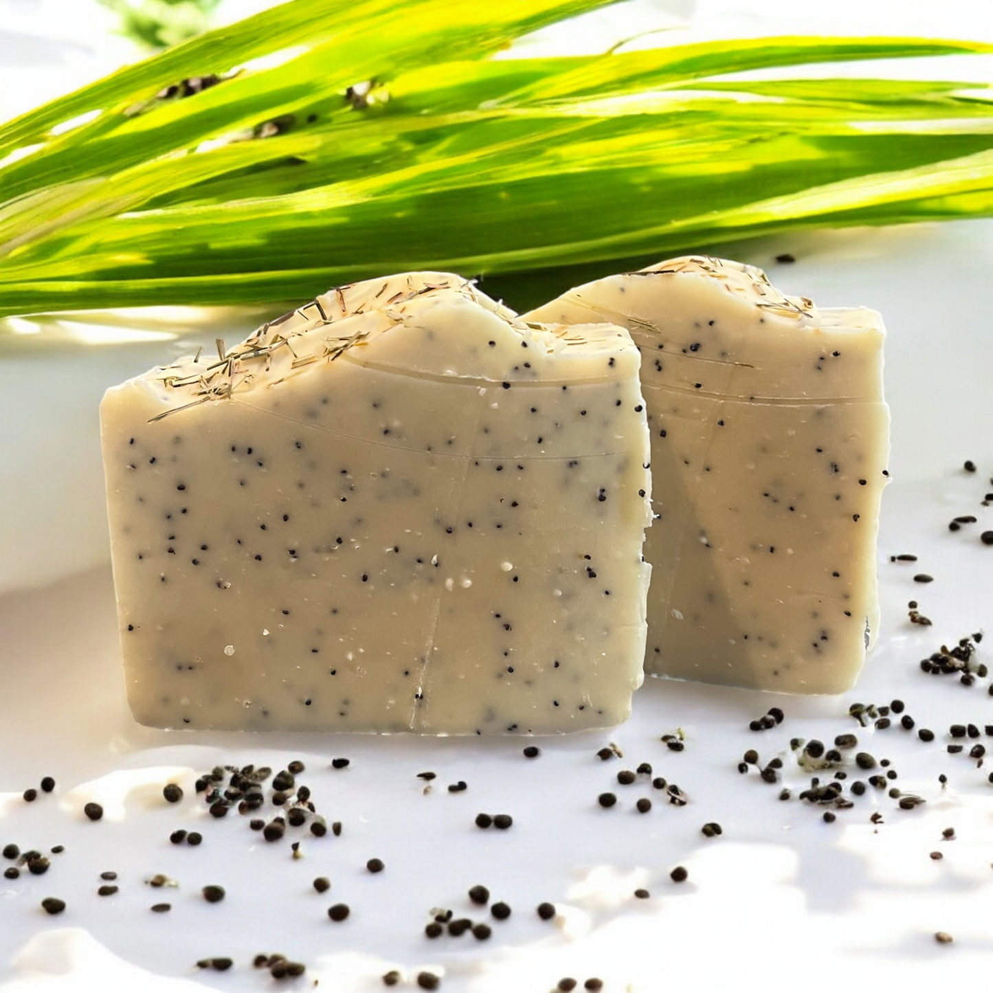 Lemongrass Poppy and Bergamot Exfoliant Tallow Soap