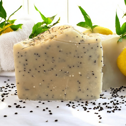 Lemongrass Poppy and Bergamot Exfoliant Tallow Soap