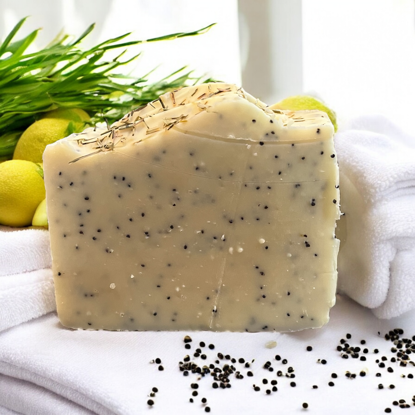 Lemongrass Poppy and Bergamot Exfoliant Tallow Soap
